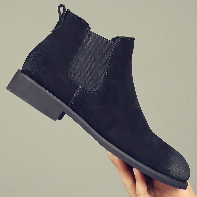 Leather Pointed High-Top Martin Tooling Boots