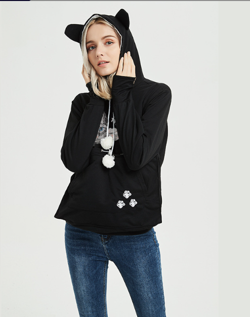 Women's Hooded Pocket Sweatshirt Pullover