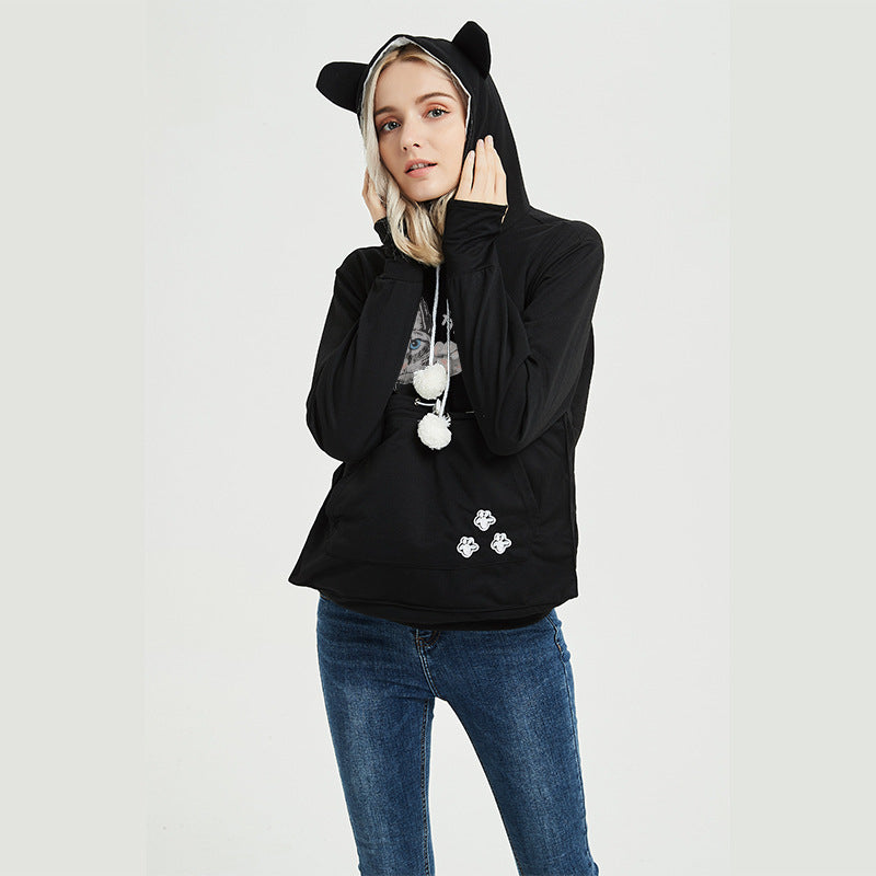 Women's Hooded Pocket Sweatshirt Pullover