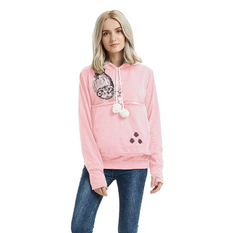 Women's Hooded Pocket Sweatshirt Pullover